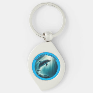Dive Deep Live Free Dolphin  Key Ring
