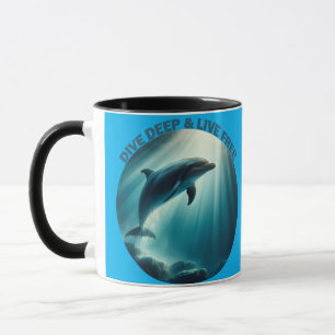 Dive Deep Live Free Dolphin Mug