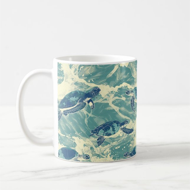 Dive Deep – Sea Turtle Coffee Companion Coffee Mug (Left)