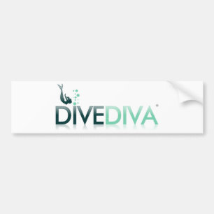 Dive Diva Below Bumper Sticker
