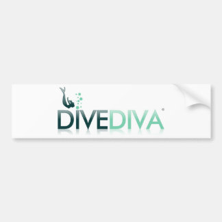 Dive Diva Below Bumper Sticker