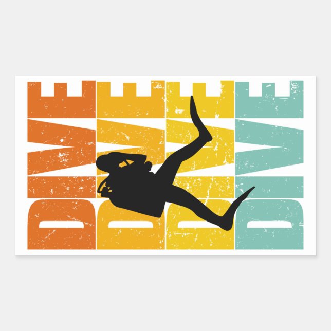 Dive Dive Dive Dive!!! Rectangular Sticker (Front)