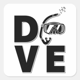 Dive Diving Apnoe Diver Freediver Freediving Square Sticker