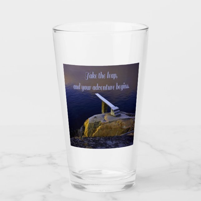 Dive Diving Take The Leap Adventure Glass (Front)