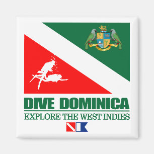 Dive Dominica (sq) Magnet