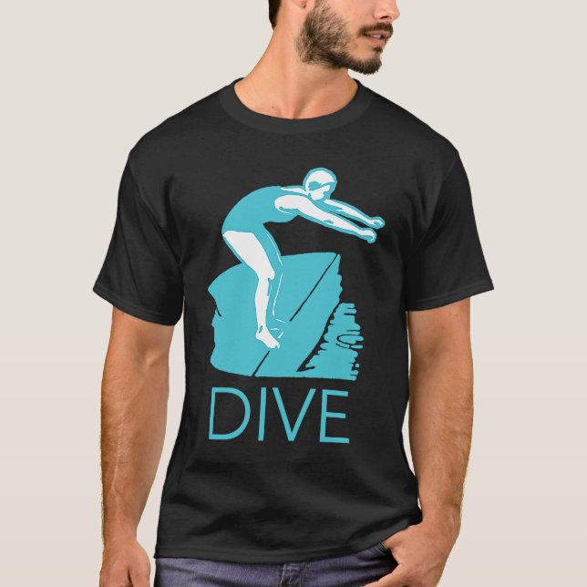 DIVE Encourage Inspire Motivate Boost Support Retr T-Shirt (Front)