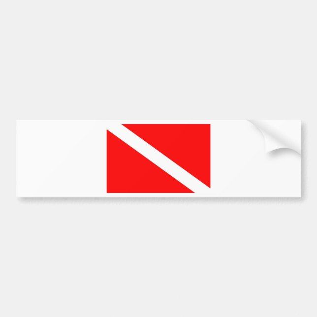 Dive Flag Bumper Sticker (Front)