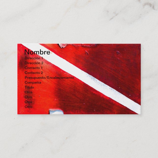 DIVE FLAG BUSINESS CARD (Front)