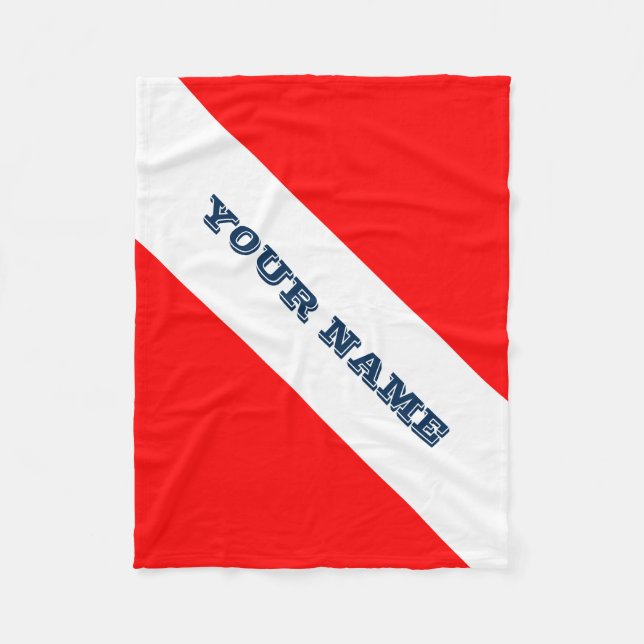 Dive Flag (Customisable) Fleece Blanket (Front)