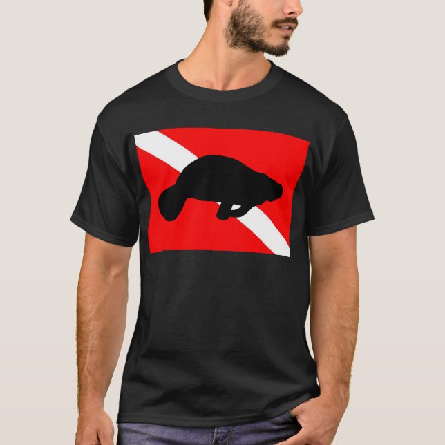 Dive Flag Manatee T-Shirt (Front)