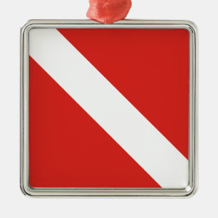 Dive Flag Metal Tree Decoration