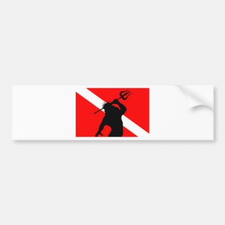 Dive Flag Poseidon Bumper Sticker
