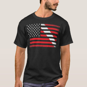 Dive Flag Scuba Diving American Flag T-Shirt