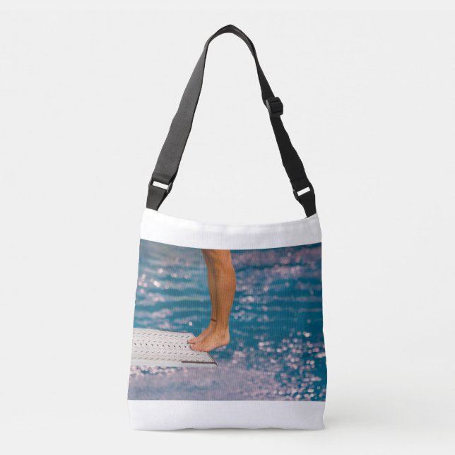 dive from diving board on cross body bag (Front)