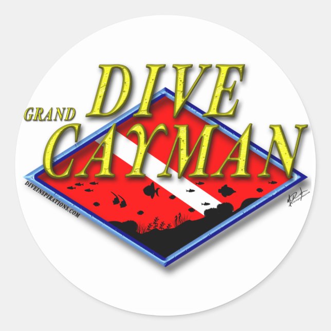 Dive Grand Cayman Sticker (Front)