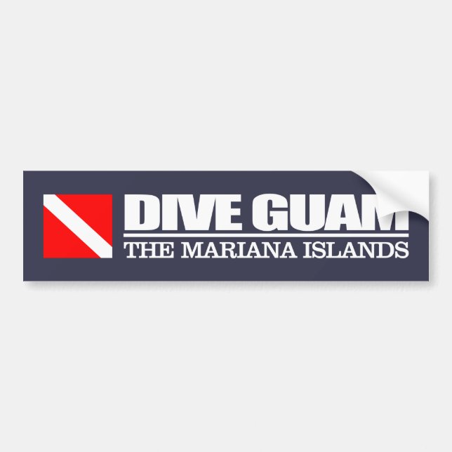 Dive Guam (sq) Bumper Sticker (Front)