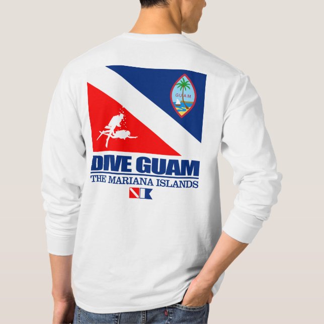 Dive Guam (sq) T-Shirt (Back)
