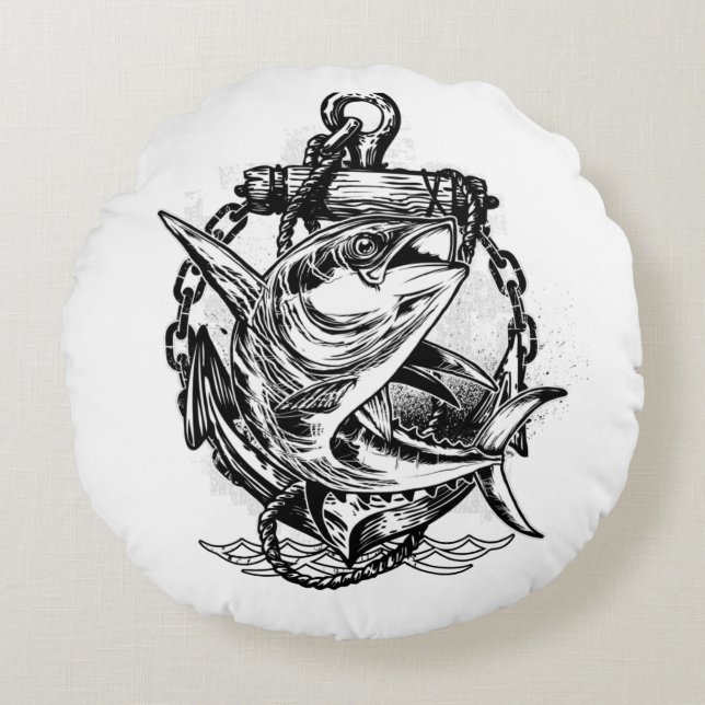 DIVE IN SEA ROUND CUSHION (Front)