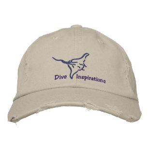 Dive Inspirations Flying Manta Embroidered Hat