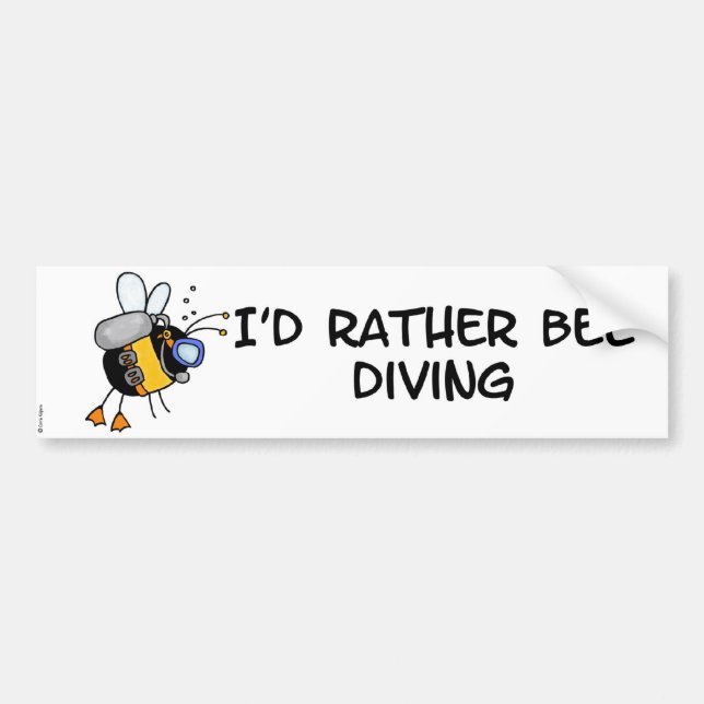 dive instructor bumper sticker (Front)