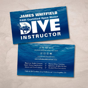 Dive Instructor - Scuba coach  Business Card