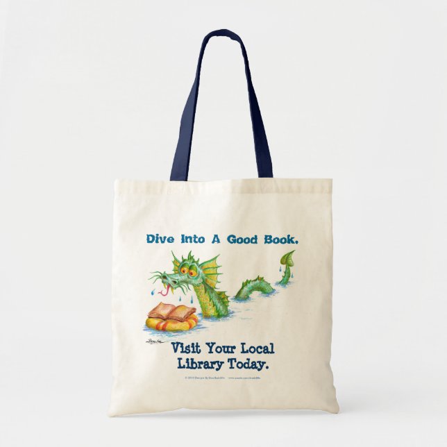 Dive Into A Good Book. Tote Bag (Front)