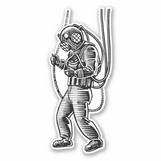 Dive into Nostalgia: Vintage Deep Sea Diver (Front)