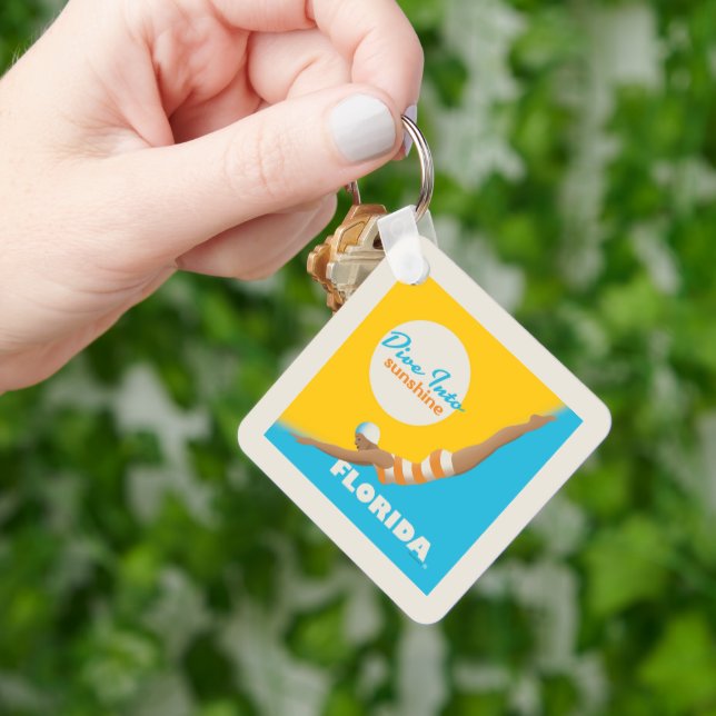 Dive Into Sunshine | Florida Key Ring (Hand)