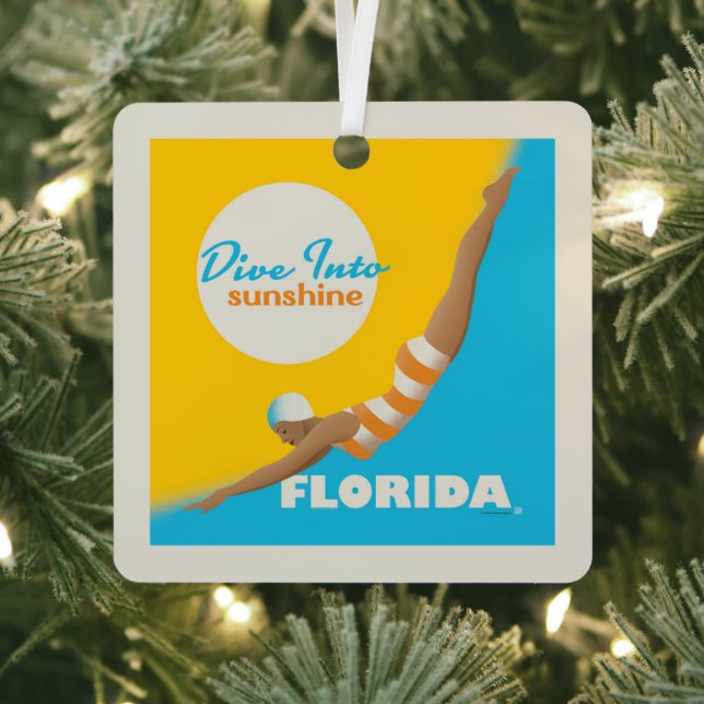 Dive Into Sunshine | Florida Metal Tree Decoration (Insitu)