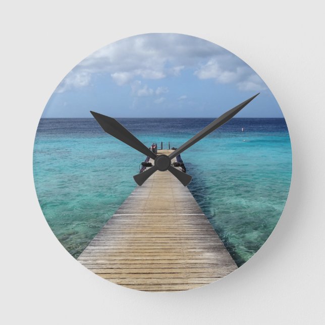 Dive into the Blue Wall Clock (Front)