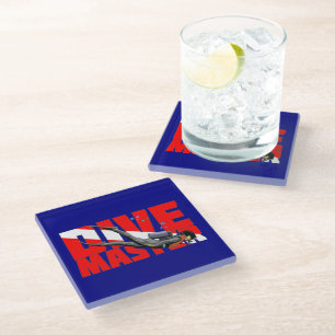 Dive Master Glass Coaster