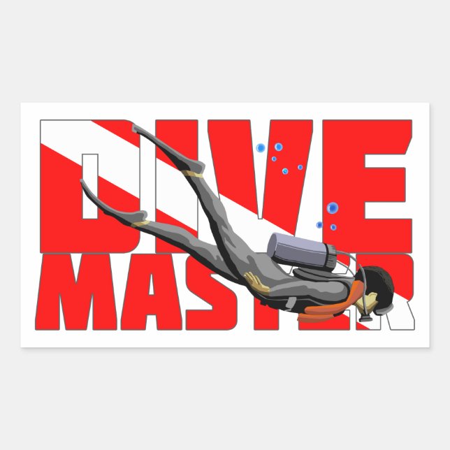 Dive Master Rectangular Sticker (Front)