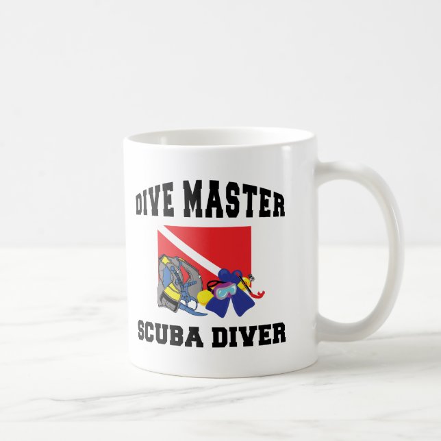 Dive Master SCUBA Diver Coffee Mug (Right)