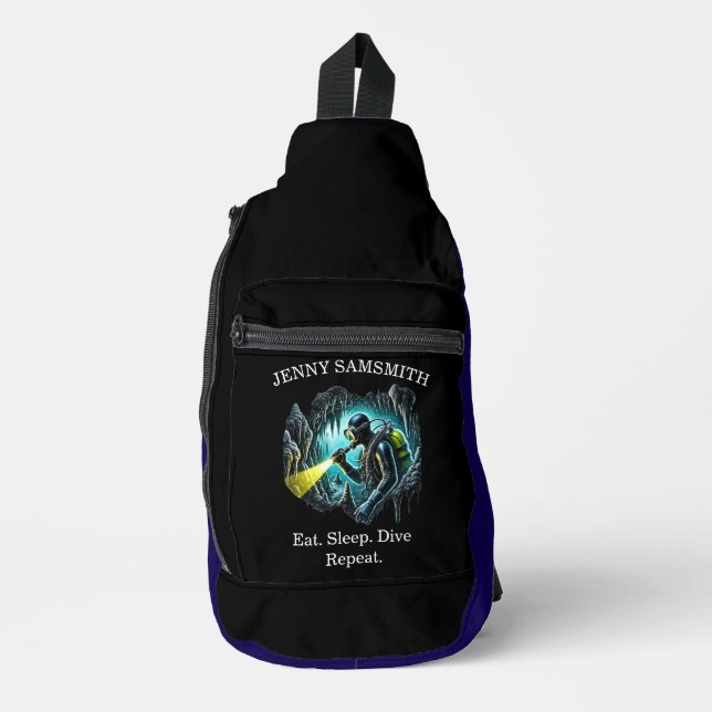 Dive More, Worry Less: Scuba Fun! Sling Bag (Front)