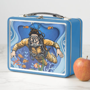 Dive Now Adult Later Metal Lunch Box