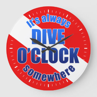 Dive O'Clock Large Clock
