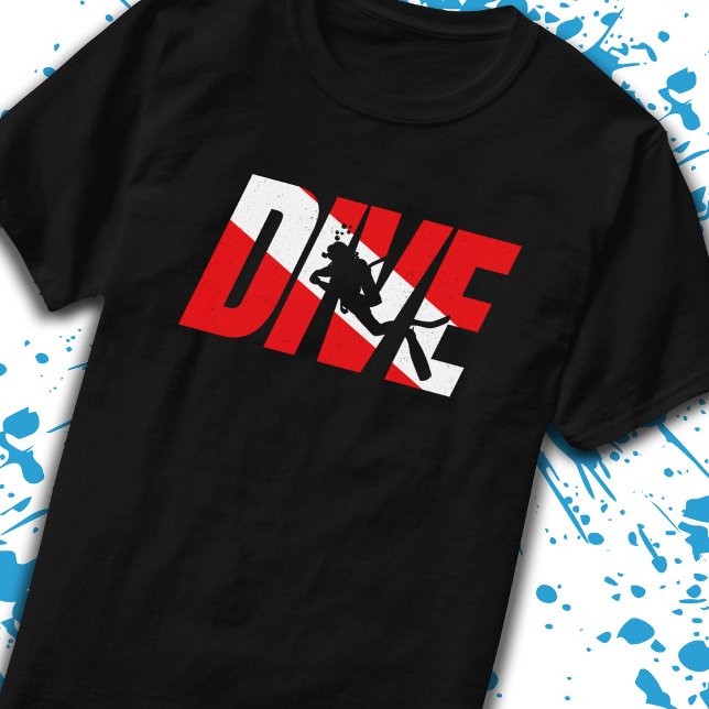 Dive - Scuba Diver Gift - Diver Down Flag - Diving T-Shirt (Creator Uploaded)