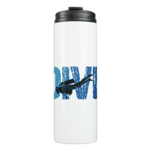 Dive Scuba Diver Horizontal Thermal Tumbler