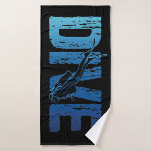Dive Scuba Diver Vertical Bath Towel