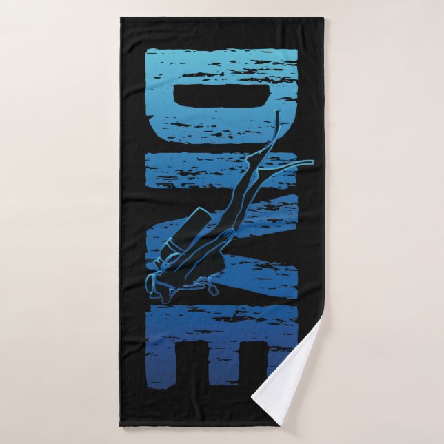 Dive Scuba Diver Vertical Bath Towel (Bath Towel)