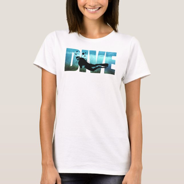 DIVE Scuba Diving Womens T-Shirt (Front)