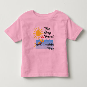 Dive Sleep Repeat Design - Toddler Fine Jersey T-S T-Shirt