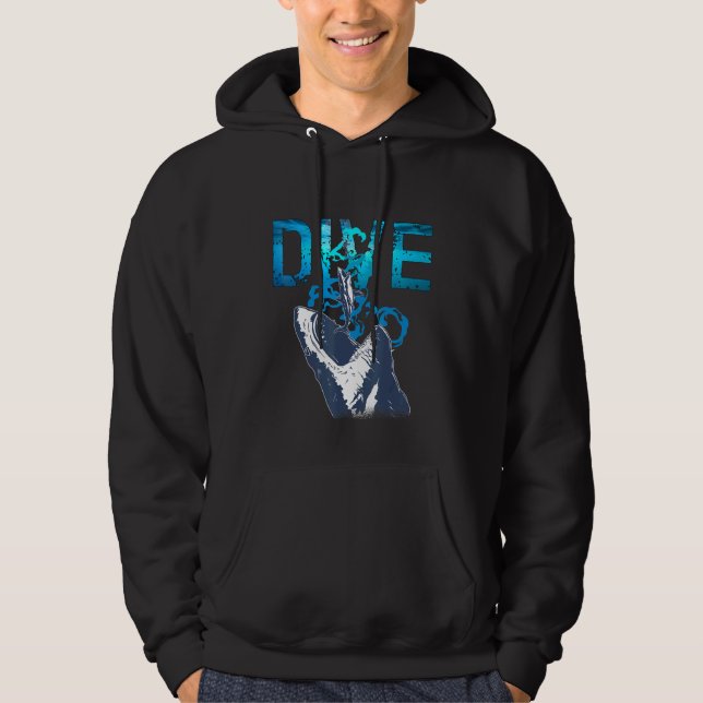 Dive Snorkelling Marine Biologist Diver Hoodie (Front)