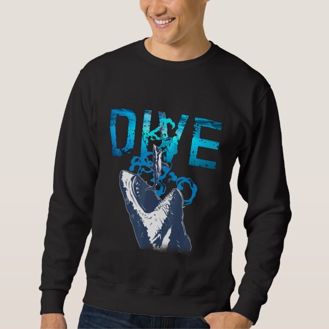 Dive Snorkelling Marine Biologist Diver Sweatshirt (Front)