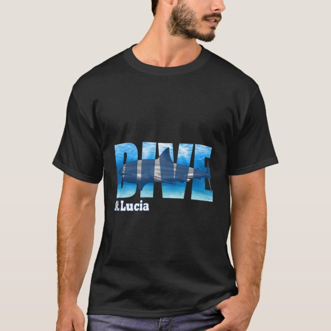 Dive St Lucia Scuba Diving Snorkelling T-Shirt (Front)