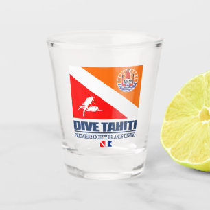 Dive Tahiti (sq) Shot Glass