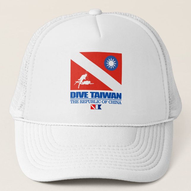 Dive Taiwan (sq) Trucker Hat (Front)
