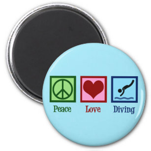 Dive Team Peace Love Diving Magnet