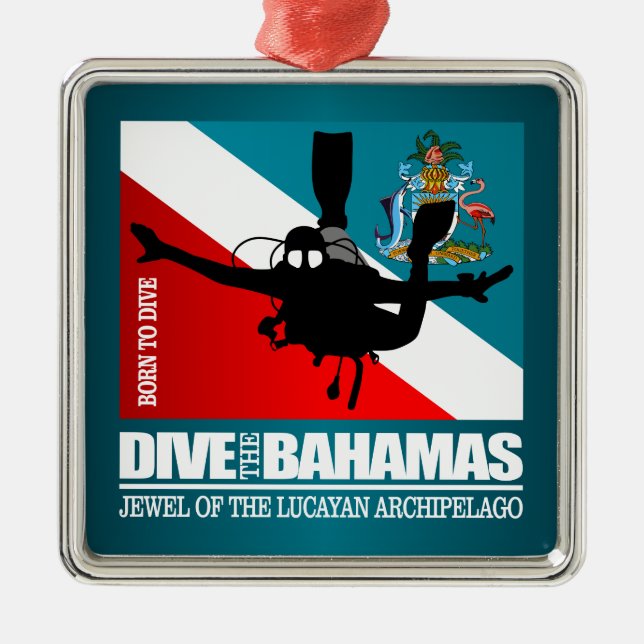 Dive The Bahamas DF2 Metal Ornament (Front)