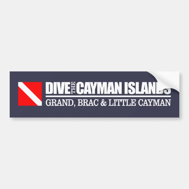 Dive The Cayman Islands DF2 Bumper Sticker (Front)